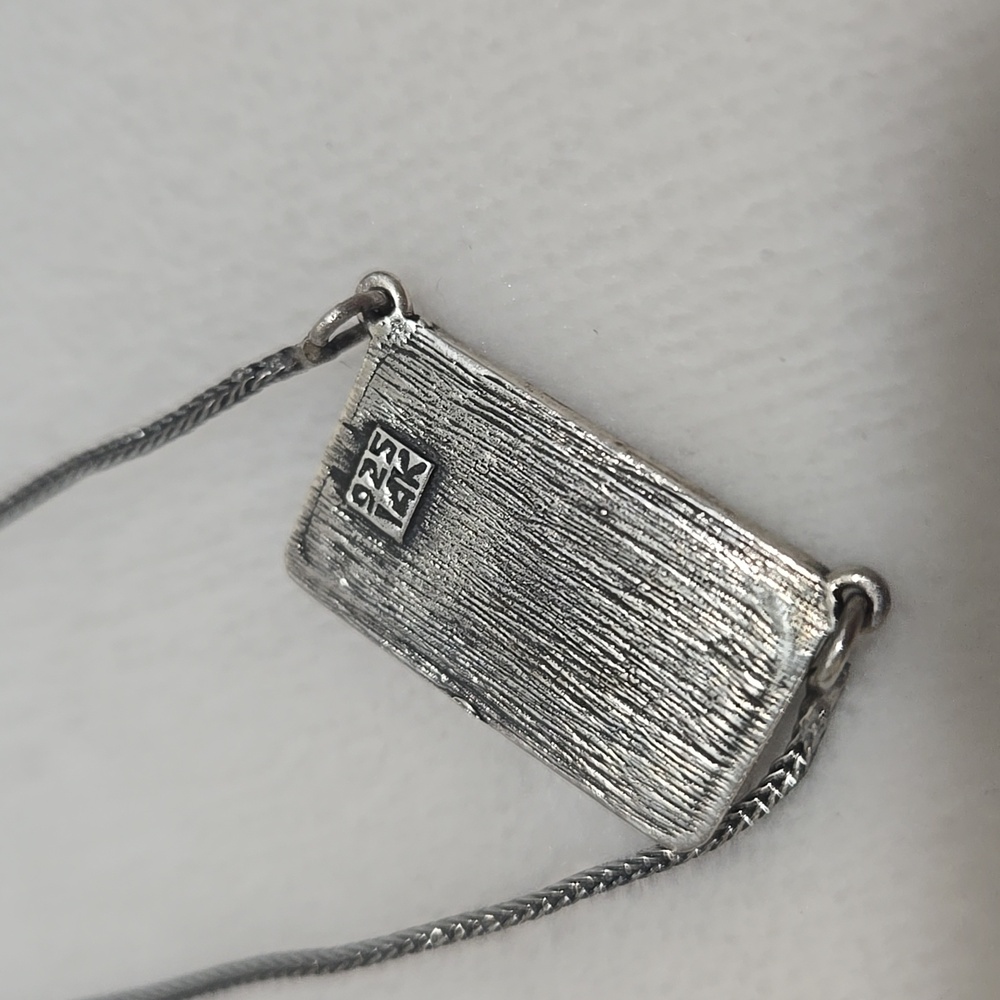 14k Gold & Sterling Silver Galaxy Necklace - Picture 2 of 9